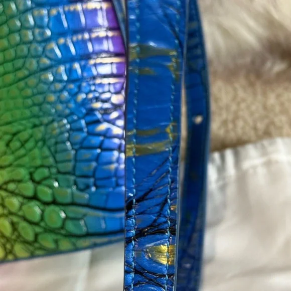 Brahmin Katie Popsicle Melbourne Croc-Embossed shoulder bag crossbody - Picture 8 of 14